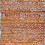 Louis De Poortere tapis, Antiquarian Riad Orange 9111, Kilim design