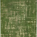 Louis De Poortere tapis, Structures Perrier's Green 9202, Baobab design