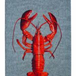 Louis De Poortere tapis, Pop Steam Red 9389, Lobster design