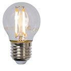 Lucide G45 Filament bulb 4 cm LED Dimmable E27 1x4W 2700K Transparent 49021 04 60