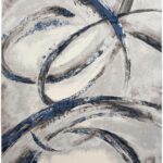 Tapis Nourison Brushstrokes BSK02 Grey / Navy