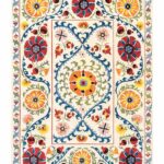 Louis De Poortere tapis, Antiquarian Origine 9728, Suzani design