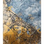 Louis De Poortere tapis, Cities Gold Sea 9698, Dubai design