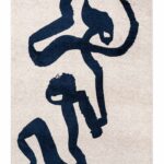 Louis De Poortere tapis, Craft Sea Ink 9849, Ribbon design