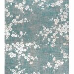 Louis De Poortere tapis, Sakura Lake Blue 9850, Sakura design